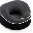 Travel Neck Pillow, Best Memory Foam Head Support, Soft Adjustable Pillows for Airplanes, Cars and Home Recliners(Black)