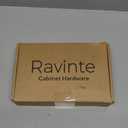 Ravinte 15 Pack 4 inch Hole Center Gold Cabinet Handles Kitchen Cabinet Handles Brushed Brass Cabinet Pulls 6-3/8" Overall Length