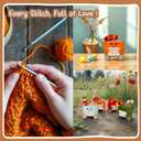 3 x Handmade Emotional Support Dumpster Fire Crochet Gift - Funny Desk Decor with Positive Card for Coworkers, Teachers, Adults, Meme Lovers, Christmas, Halloween, Office Pranks, Knitted Doll Toy (Orange)