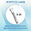 25 Pack Window Screen Plunger Latches with Caps, 5/32" X 1-1/2", Aluminum Window Screen Plunger Pins, Secure Window Screens in Place (White)