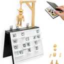 PlayBook'd Hangman Vocabulary Words Spelling Challenge Table Game, 3D Printed Portable Books Design Board, Decorative Bookshelf Strategy Game