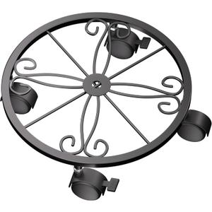 Plant Caddy with Wheels - 10.24" Plant Stand with Wheels, 360° Lockable Plant Rollers Plant Dolly, Plant Tray with Casters for Indoor and Outdoor