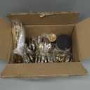 SylvaCraft Brass Gold Candle Holders Rustproof Taper Candlestick Holders for Holiday Party Table Centerpiece Wedding Fireplace Mantel Housewarming Gift(10 Sets(30 Pcs))