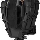 Double Handcuff Holster, Open Top Handcuff Case, Law Enforcement Cuff Pouch for Duty Belt/MOLLE Tactical Vest (Plastic-Black-)