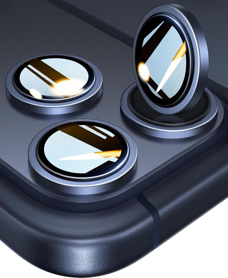 UltraGlass UNBREAK TOP 9H+ Glass for iPhone 17 Pro Max/17 Pro Camera Protector [NO.1 Military Grade Shatterproof] iPhone 17 Pro Max Camera Lens Protector, 17 ProMax Lens Screen Cover, Deep Blue