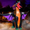 SEASONBLOW 12 FT Fire & Ice Dragon with Wings, Inflatable Halloween Decoration for Indoor Outdoor Home Party Lawn Garden Yard