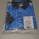 LULY YANG DSP Men's Active Polo - Short Sleeve (Blue, XXL)