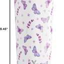 Meoky 24 oz Travel Coffee Mug with Leak-proof Lid, Stainless Steel Insulated Coffee Tumbler, Keeps Hot for 8 Hours or Cold for 24 Hours, Fits in Car Cup Holder (Lavender Butterfly)