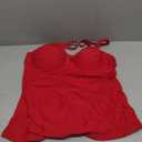 Women's Underwire Tummy Control Swimsuit Top with Push Up - No Bottom Included (Large, Red)