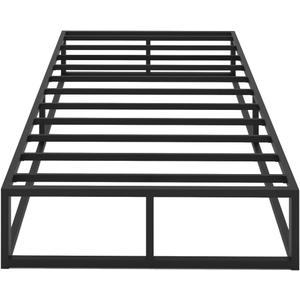 10 Inch Twin Bed Frame with Steel Slat Support, Low Profile Twin Metal Platform Bed Frame Support Mattress Foundation, No Box Spring Needed/Easy Assembly/Noise Free