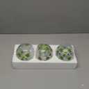 3PCS Independence Day Decorative Lights, 3.93-inch Independence Day Desktop Decoration LED Night Light, Cracked Glass Ball Light with Timer, 4th of July Decoration (Striped Five-Pointed Star)