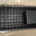 XYZLVSI Compact Small Dish Rack Sink Drying Rack with Silicone Mat, Stainless Steel Dish Drainer for Kitchen Cabinet, Kitchen Sink Rack,Dish Holder, Black