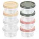 ASEVAT 6-Set 14oz,Plastic Storage Containers With Lids Kitchen,Microwave Safe Bowls With Lid, Freezer Safe Container, Clear Plastic Storage Bowl, Slime, Soup