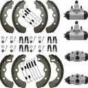 M MATI Wheel Cylinder Brake Shoe Front Rear All for Kawasaki Mule 3000 3010 3020 4000 4010 KAF620 KAF950 Diesel 2001-2021 43092-1053 43092-1054 41048-1132 41048-1133