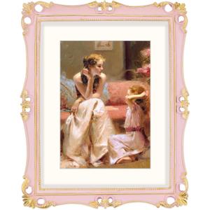 SIMON'S SHOP 11x14 Picture Frame Matted to 8x10, Vintage Poster Frames for Gallery Wall Display, Pink Photo Frames 11x14 with Mat, Antique Home Dcor