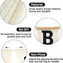 Anwyll Happy Birthday Banner - NO DIY Burlap Happy Birthday Banner Sign Happy Birthdays Party Decoration Happy Birthdays Banners Bunting for Women Men Girl Boy Celebration Party Backdrops (Black)