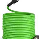 YAMATIC Flexible Pressure Washer Hose 75FT, 3400 PSI 1/4'' Power Washer Hose Replacement for Gas&Electric Washer, Kink Resistant Extension Leak-Free M22 Fittings, Green
