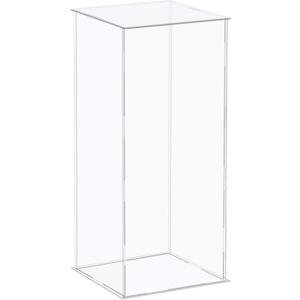 MECCANIXITY Acrylic Display Case Plastic Box Cube Storage Box Clear Assemble Showcase 8.3x6.3x16.1 Inch for Collectibles