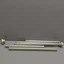 Silver Curtain Rods for Windows,1 Inch Diameter Heavy Duty Curtain Rods,Adjustable Curtain Rod,Telescoping Drapery Rods,Window Curtains Rod 86'', Antique Silver