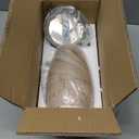 karyfine Mini Pendant Lights Kitchen Island Beige Marble Glass Lamp Shade Hand Blown Glass Pendant Light with Brush Nickel Finish Adjustable Cord for Kitchen Over Sink Hallway,Dining Room (Brown Marble-1Pack)