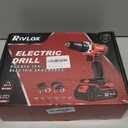 20V Cordless Drill Set,Electric Power Drill Cordless,Power Drill Drivers,Electric Screwdriver - 2.0Ah Batteries, 30Nm21+1 Torque,2 Speed,34pcs Acessories,Built-in LED,Kit for Home,Red