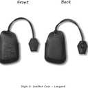 Jayanes Genuine Leather Key Fob Cover Compatible with Chevy Equinox Traverse Blazer EV GMC Terrain 2025 2024 and Buick Envision 2025-2021 Key Fob Case with Keychain & Lanyard (5 Buttons, Black)