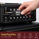 Pyle Portable VHF Wireless Microphone System - Professional Battery Operated Handheld Dynamic Unidirectional Cordless Microphone Transmitter Set W/Adapter Receiver, for PA Karaoke DJ Party, Black