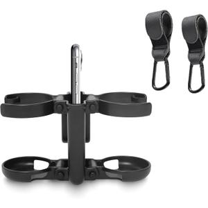 Baby Stroller Cup Holder with Hooks Phone Holder Baby Travel Essential Universal Stroller Accessories Attachment Bike Wheelchair