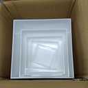 Geelin 6 Pack Acrylic Risers for Display Acrylic Cube Boxes Risers Display Stands with Hollow Bottoms Decorative Stand for Jewelry Candy Table Decor 6 Sizes(White,3 to 8 Inch,Square)