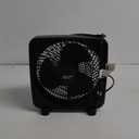 Comfort Zone Box Fan, 9 inch Portable Desk fan, Quiet 3 Speed Mini Fan for Bedroom, Electric Bedside Table Fan, Black