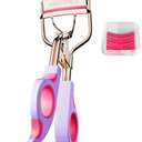 Eye Lash Curler with 6 Replacement Pads, Whalrace Eyelash Curlers Superior Curling Effect, Beautiful and Easy to Identify, Valentine's Day Gift for Her, Beauty Enthusiasts -Rose Gold Purple Red