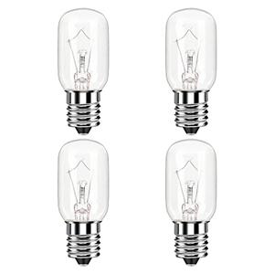 Microwave Light Bulb for Appliance Refrigerator, Over Stove Range Hood, Lava Lamp T8 40 Watt 125V E17 Intermediate Base Warm White Replacement as 8206232A, 1890433, AP4512653, WB25X10030 Pack of 4
