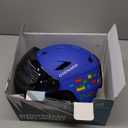 Odoland Kids Ski Helmet with 2-in-1 Visor Goggles for Boys & Girls, Adjustable Snowboard Helmet with Magnetic Buckle Strap for Children Ages 5-12 Skiing & Snowboarding (Matte Blue) S