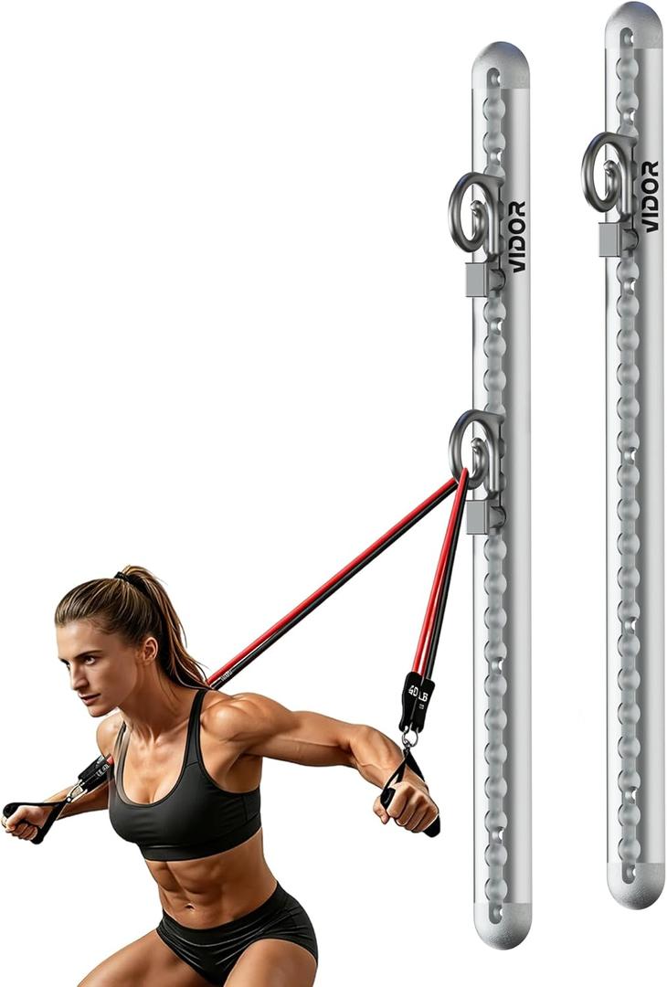 Resistance Band Wall Anchor, Wall-Mounted Anchor, Home Gym Fitness System, 2Pcs 23in Wall Anchors, Adjustable, Easy Installation, 300lbs Capacity