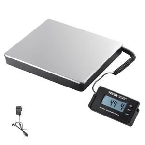 VEVOR Digital Shipping Scale, 440 lbs x 1.7 oz. Heavy Duty Postal Scale with Timer, Tare Function, HD LCD Screen Portable Package Scale for Luggage, Home, Post Office, AC/DC Powered, FCC Listed
