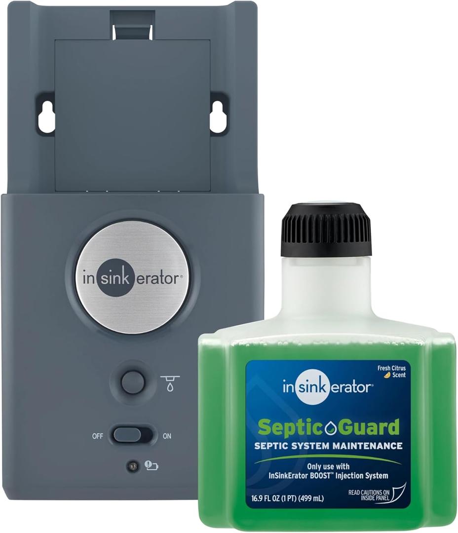 INSINKERATOR BOOST Injection System with Septic Guard Solution, Septic System Maintenance for INSINKERATOR Garbage Disposals, BST-SG