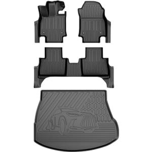 for 2022-2025 Lexus NX NX250/NX350/NX350h Floor Mats & Cargo Liner - Custom Fit TPE All Weather Floor Liners for Lexus NX 1st & 2nd Row & Trunk Mat Full Set Car Mats, Black