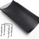 Hiorucet 23.38" to 41.5" Adjustable Ash Pan Drip Pan for Chargriller 5050 5650 2121 5072 3001 1624 2828 2823 2123 Charcoal Grills, Royal Gourmet Charcoal Grill CC1830SC, Part with 2pcs Grate Hanger