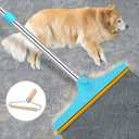 Carpet Rake for Pet Hair Removal - Reusable Pet Hair Remover, 60 Adjustable Long Handle Cat Dog Carpet Rake Scraper with Patented Design, Dog Hair Rake Brush for Rugs, Mats