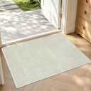 Mordem Indoor Door Mat 20" x 32" Non Slip Washable Doormats Sturdy Front Door Mat Absorbent Dirt Resist Door Mats Entrance Low Profile Doormat for Entryway Beige/White