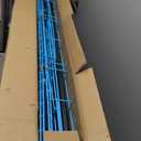 36-Inch Folding Metal Dog Crate for Medium and Small Breeds – Double-Door Kennel with Divider, Removable Tray, and Carry Handle – Ideal for Indoor and Outdoor Use (Blue, 36" L x 22" W x 25" H)