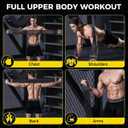 Chest Expander for Men, Adjustable Resistance Band Chest Trainer Braided Premium Latex, 60-300Lb, HomeGym Strength Training 5 Bands with Handles & Foot Strap