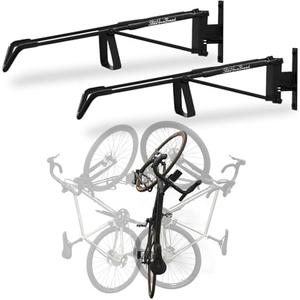 StoreYourBoard SwivelStow Bike Rack Garage Storage Rack 2 Pack - 2 Road & Gravel Bike Wall Mounts - Heavy Duty Bike Hanger - No-Lift Bike Rack Garage Storage Rack - Holds 70 lb Capacity 