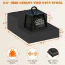 8. 0 inch Height HD Foam EVA Plastic Two Steps Stool for Bed Seniors Audlts