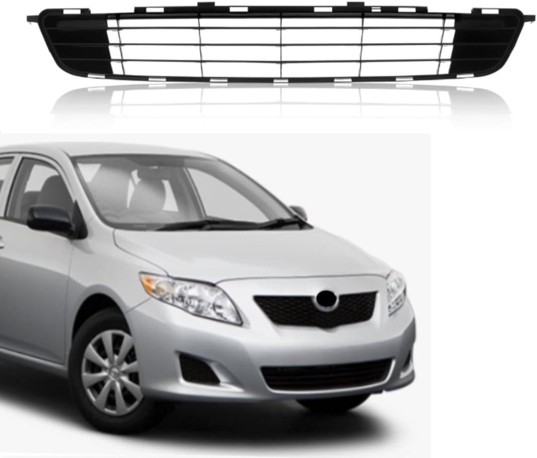 Front Bumper Lower Grille Compatible With Toyota 2009 2010 Corolla Sedan (Base CE LE S XLE XRS) Front Bumper Grill Center