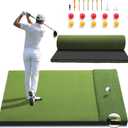 Fanshaw Premium Dual-Turf Golf Mat: 5x4ft 40MM-50MM Thickened for Backyard, Driving Range, Indoor & Outdoor Practice Hitting, Swing & Chipping, Ideal Gifts for Men Dad