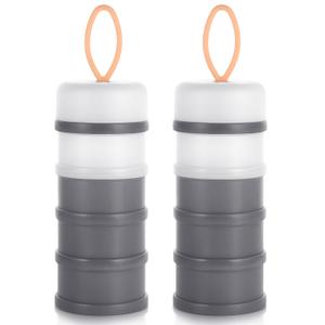 Accmor 2 Pack Baby Formula Dispenser On The Go, Stackable Formula Dispenser Formula Container to Go, Non-Spill Portable Milk Powder Kids Snack Storage Container, BPA Free