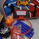 JOYIN Arcade Basketball Game Set with 4 Balls and Hoop for Kids 3 to 12 Years Old Indoor Outdoor Sport Play - Easy Set Up - Air Pump Included - Ideal for Competition (Blue)
