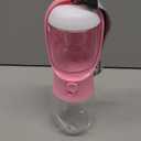 Dog Water Bottle with Food Container, Travel Puppy Water Bowl, Portable Pet Dispenser, Girl Dog Accessories Stuff Items Essentials Necessities for Yorkie Chihuahua Cat Walking and Hiking (10oz, #04 Pink)