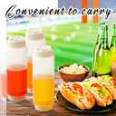 Singhoow 8 Pcs 32 oz Condiment Squeeze Bottles Restaurant Plastic Sauces Squeeze Ketchup Dispenser Inverted Refillable Large Clear Dressing Bottles for Restaurant Kitchen Catering